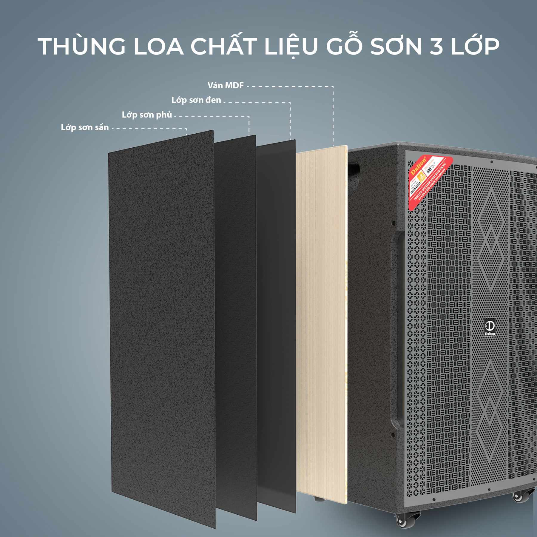 Loa kéo di động karaoke Dalton 850W TS-18G800XP